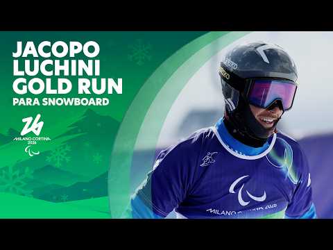 Jacopo Luchini S Gold Medal Run Para Snowboard Men S SB UL Banked Slalom Milano Cortina 2026
