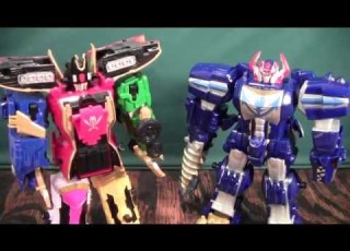  Power Rangers Super Megaforce Q Rex Megazord Dinozord Drill Review Gokaiger GoZyuJin