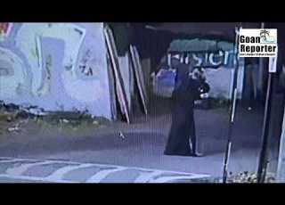 Goan Reporter CCTV Footage Shows A Woman Wearing Black Clothes Harassing People In Korgaon At Night