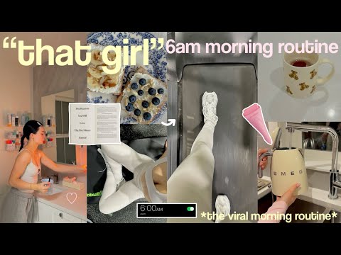 Trying The 6AM THAT GIRL MORNING ROUTINE The Viral Aesthetic Productive Morning Routine