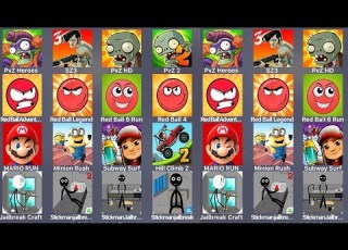 PVZ Heroes SZ 3 PVZ 2 Red Ball 6 Run Red Ball 4 Mario Run Subway Surfer Stickman Jailbreak 2