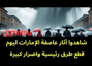 Breaking See The Effects Of Today S Powerful Storm In The UAE And The Road Closures