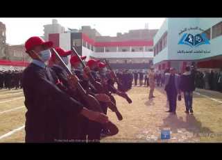  عرض عسكرى فى طابور الصباح مدرسة مغاغة الثانوية الصناعية العسكرية بنين بالمنيا