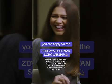 Zendaya SUPER FAN Scholarship Scholarship Zendaya Zendayashorts Zendayafans