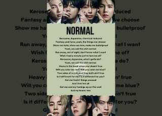  Normal BTS Song Lyrics Bts Normal Lyrics Arirang Song Shorts