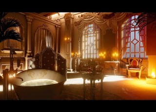  Ancient Royal Bath Ambience Crackling Fireplace And Bubble Sounds ASMR
