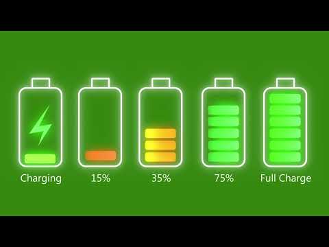 Battery Charging Green Screen L Mobile Charging Animation L HD