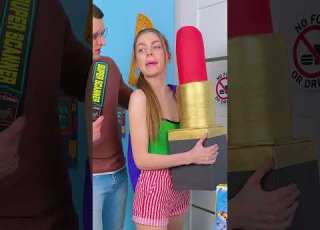 Giant Edible Lipstick Sneak Food Into Class Shorts