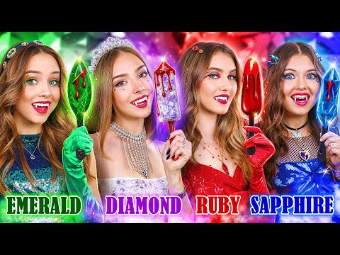 زمرد ياقوت ألماس وياقوت أزرق مصاصو دماء الأحجار الكريمة في الواقع