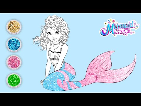 How To Color Sparkling Mermaids With Glitter A Magical Tutorial Mermaid Magic