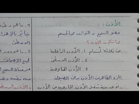 درس الاذن للصف التاسع المنهاج السوري Fun Sciences