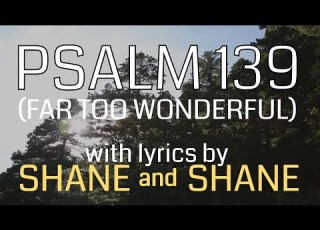 Psalm 139 Far Too Wonderful By Shane Shane Lyric Video Christian Worship Music