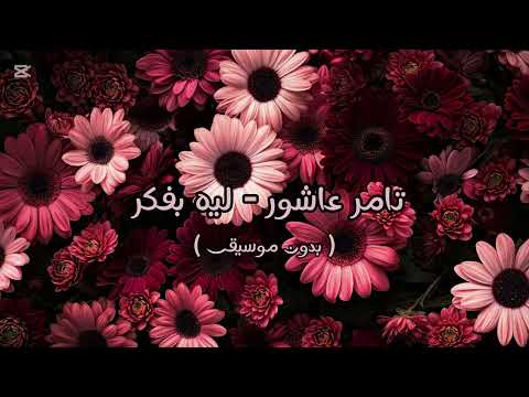تامر عاشور ليه بفكر بدون موسيقى