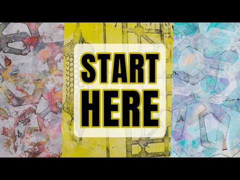 Gel Plate Printing For Beginners Stencils Transfers Collage In One Session