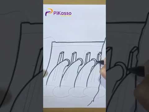 How To Draw A DAM Easy In The Right Way