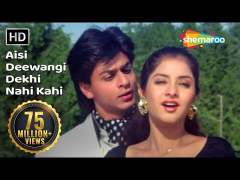 Aisi Deewangi Dekhi Nahi Kahi Deewana Song Shah Rukh Khan Divya Bharti Most Viewed Song