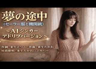 夢の途中 セーラー服と機関銃 AIシンガーアドリブバージョン 来生たかおさんのカバー
