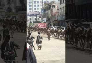 اكبر مسيره جنود راجله من ذمار الى مدينة اب