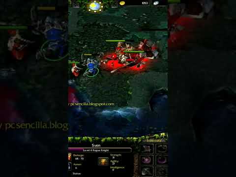 Warcraft 3 Dota 1 Sven 1vs5 Computers Insane First Blood Part 1