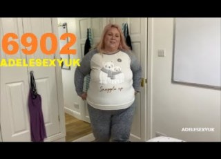 BBW ADELESEXYUK DOING A QUICK ADVERT ABOUT HER FLUFFY PYJAMAS 6902