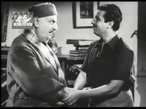 مقطع نادر من الفيلم المفقود ارض النيل1946 بطولةانور وجدي عقيلة راتب راقية ابراهيم جورج ابيض زوزوماضي