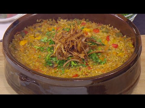 طاجن فريك بالخضروات سالي فؤاد