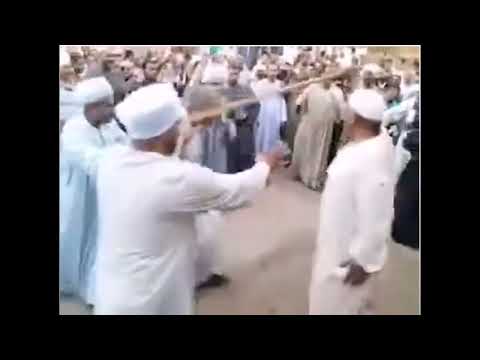 زفاف ابن الشيخ امين الدشناوي شاهد الدشناوي يلعب بالعصي في حفل زفاف ابنه طه