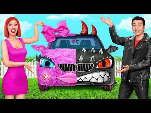 بينك كار مقابل بلاك كار تشالينج التحدي المجنون Mega DO Challenge