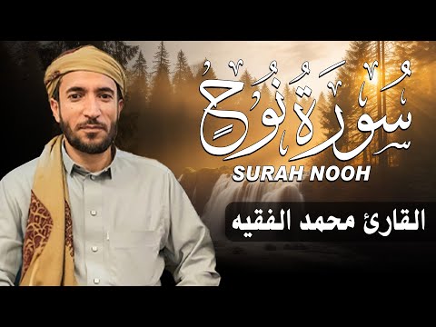 سورة نوح كاملة مكتوبة للقارئ الشيخ محمد الفقيه تلاوة خاشعة ومؤثرة