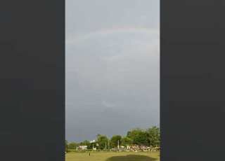 A Huge Rainbow Was Seen In Tasol Rajsamand During The Rainy Season