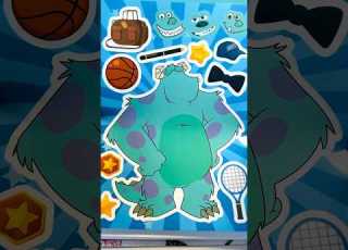 Disney MONSTER S UNIVERSITY Movie Make A Face Stickers With Sullivan