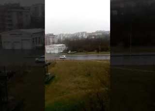 Мокър сняг вали в Русе