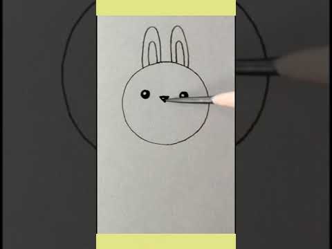 رسم ارنب بطريقه سهله جدا وبسيطه