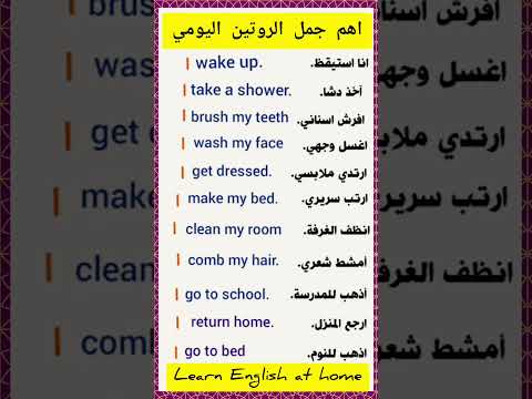 أهم جمل الروتين اليومي للمبتدئين تحدث الإنجليزية بطلاقة من أول يوم تعلم من الصفر بسهولة