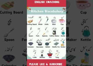  Kitchen Utensils With Urdu Meaning English Vocabulary Englishcoaching