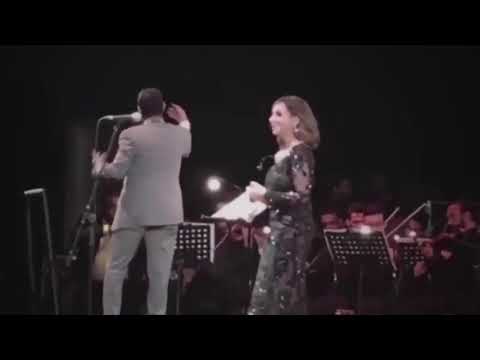 انغام تجنن قائد الاوركسترا هاني فرحات اثناء غناء هتمناله الخير