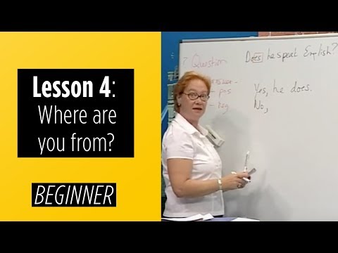 Beginner Levels Lesson 4 Where Are You From