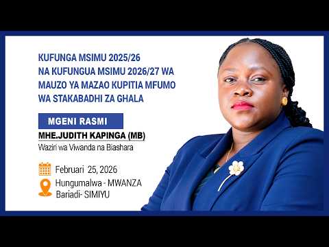 LIVE WAZIRI KAPINGA ASHIRIKI KUFUNGA NA KUFUNGUA MSIMU WA MAZAO 2025 26 KUFUNGUA 2026 27 LIVE WAZIRI KAPINGA ASHIRIKI KUFUNGA NA KUFUNGUA MSIMU WA MAZAO 2025 26 KUFUNGUA 2026 27