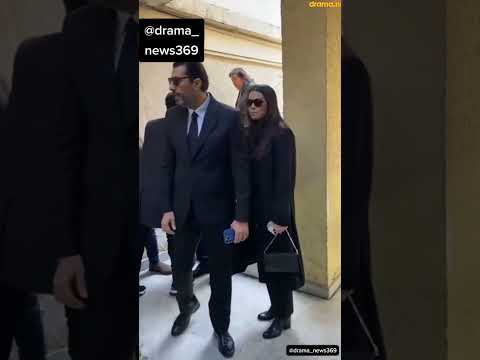 وصول باسم ياخور وزوجته لتقبل التعازي بوفاة والده