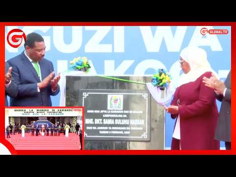 RAIS SAMIA ALIVYOZINDUA SOKO KUU JIPYA LA KARIAKOO DAR ES SALAAM JENGO AKATA UTEPE