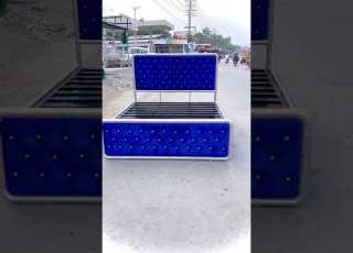 Steel Frame Velvet Bed Design Modern Velvet Bed Shorts Steel Furniture Velvet Bed
