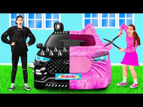 بينك كار مقابل بلاك كار تشالينج التحدي المجنون TeenChallenge