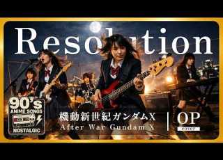 機動新世紀ガンダムX OP Resolution ROMANTIC MODE 90年代アニソンを女子高生バンドカバー AI Cover After War Gundam X Anime Song