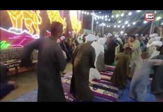 استمرار المديح والذكر فى ليلة مرماح الخيول بقرية المنصورية بأسوان