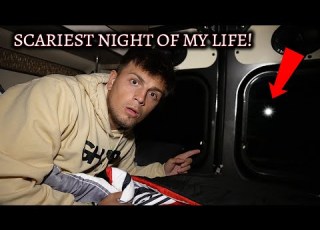 TERRIFYING CAMPING IN MY VAN AT HAUNTED FOREST SCARIEST NIGHT OF MY LIFE SOMEONE SHOWED UP