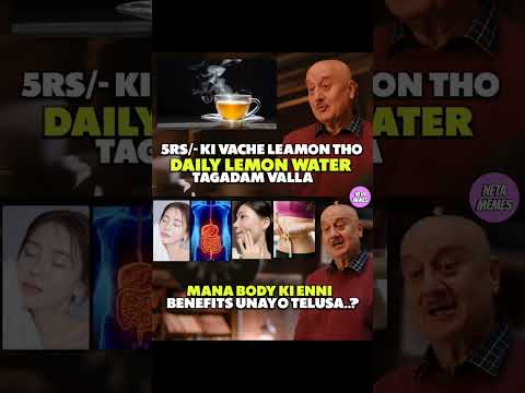 Part 1 Water Ni Warm Chesi Lemon Ni Kalipi Mrng Empty Stomach Tho Tagandi Lemon Skincare Trending