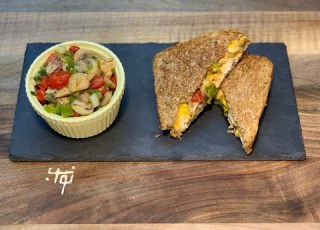 Quick Sandwich Chicken Fillet Sandwich Whit Navab ساندویچ فیله مرغ با نواب ساندویچ ساده با نواب