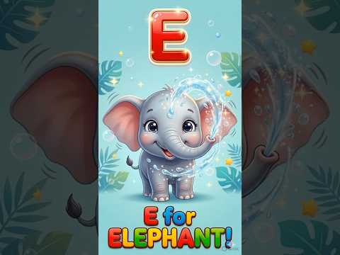 طفل يتعلم الحروف الأبجدية حرف E للفيل أغاني الأطفال وقصص ما قبل النوم Abc Shorts Cartoon