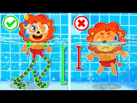 Petit Lion Longues Jambes Dessin Animé Pour Enfants