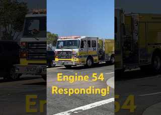 Ventura County FD Engine 54 E54 Responding With Airhorn To A Traffic Collision Shorts Vcfd